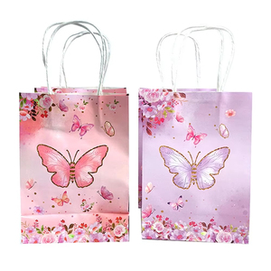 Sac cadeau classique personnalisable en papier kraft blanc, écologique, biodégradable et durable, avec poignée perforée - Product Image 1