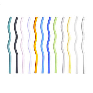 Colorato alto borosilicato paglia di vetro creativo ispirato alle onde di lusso accessori per il commercio all'ingrosso caldo tubo di vetro - Product Image 1