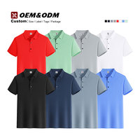 Camisas Polo Personalizadas con Logotipo Bordado para Hombre, Camiseta de Manga Corta sin Costuras, Polo de Negocios con Solapa para Verano, Estilo Ejecutivo Anti-Pilling
