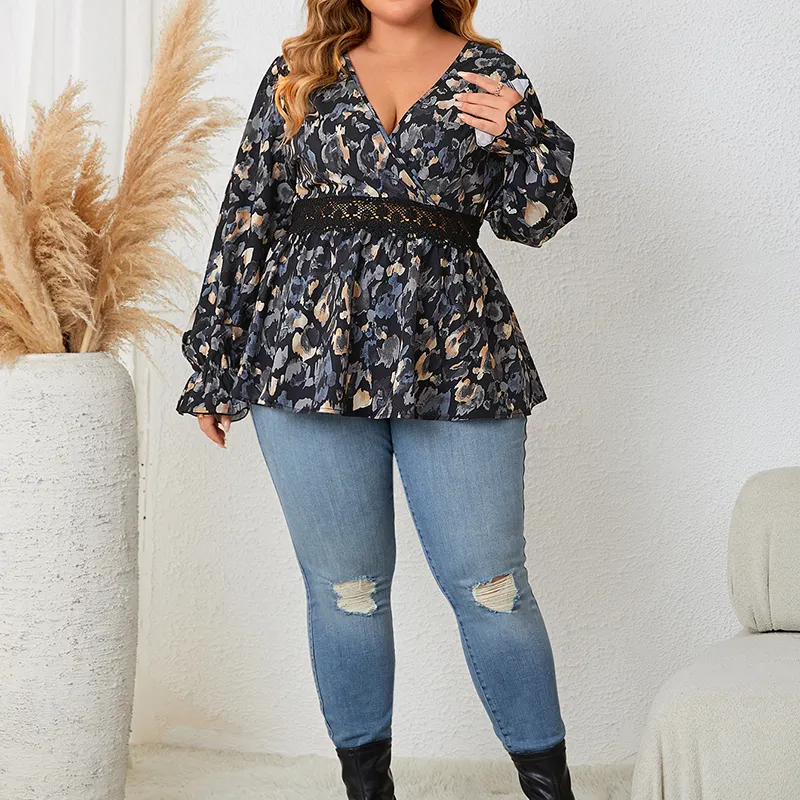 Womens Gothic Satin Popular, Black Women Printed Blouse Long Sleeve Shirt Plus Size Lady Pants Leggings with Tops Blouse/