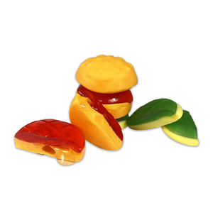Hamburguesa <span class=keywords><strong>de</strong></span> goma envuelta individualmente, Mini hamburguesa Halal sin pegamento, dulces <span class=keywords><strong>de</strong></span> goma - Product Image 5