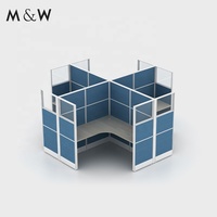 Table de travail modulaire et réglable M&W pour mobilier commercial moderne, avec cloison privée, idéale pour les bureaux scolaires