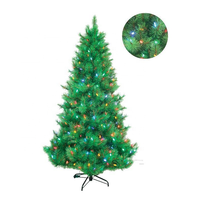 Arbre de Noël artificiel durable de haute qualité avec éclairage LED à économie d'énergie, base autoportante, personnalisable, aspect réaliste, en PVC, pour usage intérieur