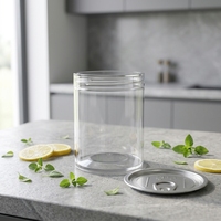 Pot en plastique transparent de qualité alimentaire PET à paroi simple, 150 ml, 190 ml, 5 oz, 6 oz, pour cosmétiques et crèmes, fabriqué en Chine