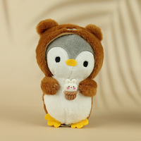 Porte-clés en peluche pingouin personnalisé en gros, breloque de sac en peluche douce, rembourrage en coton PP, réaliste, cadeau unisexe 13CM