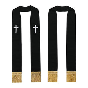 Stole de prêtre pour hommes et femmes avec glands, broderie, stole de clergé, stole d'officiant pour les fournitures de fête de remise de diplôme, ministre, <span class=keywords><strong>mariage</strong></span> - Product Image 6