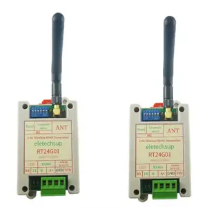 Air Data Rate 2Mbps 2.4G ISM Band Fast RS485 Transceiver Module DC 12V 24V Din Rail DIP Switch 20DBM DTU Modbus RTU