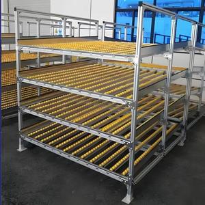 Giá đỡ dòng chảy trọng lực nhiều lớp, Kệ Vật liệu ống nạc với đường ray trượt cho hậu cần và lưu trữ công nghiệp - Product Image 2