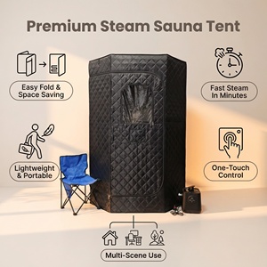 Sauna Eléctrica Portátil Moderna de Diseño Pentagonal, Cabina de Vapor Acrílica para el Hogar, Ideal para Apartamentos y Salas de Estar - Product Image 4
