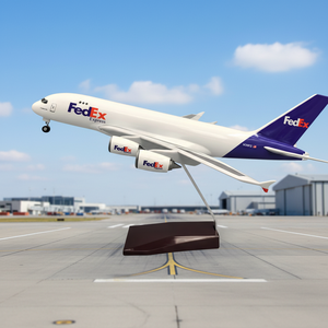 Modelo de Avión de Resina A380 FedEx de 37 cm, Escala 1:200, Versión LED, Precio de Fábrica, Regalo Empresarial, Decoración, Artesanía, <span class=keywords><strong>Airbus</strong></span> <span class=keywords><strong>Cargo</strong></span> Airlines - Product Image 4