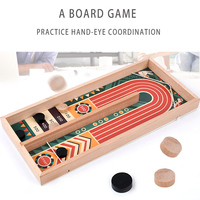 Jeu de Sling Puck rapide en gros, dernier modèle, avec tableau de score en bois, 20 jouets éducatifs pour enfants et adultes, en matériau PC pour table