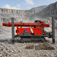 Machine de forage rotative hydraulique sur chenilles de 200 m sur mesure, équipement de forage de puits d'eau diesel, pour forage intensif