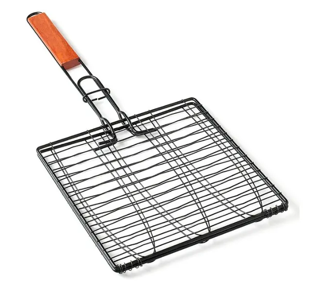 Factory Quality Barbecue Tools Charcoal Rectangle Wire Grilling Basket For Bbq Vegetable Fish