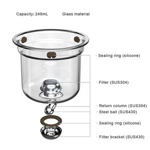 Tetera de vidrio de separación de té filtrante resistente al calor con asa y tapa 600ml 800ml juego de té de café - Product Image 3