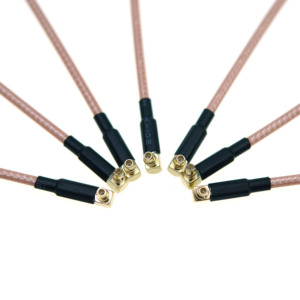 Connettore MMCX Maschio ad Angolo Retto a MMCX Femmina a 90 Gradi, Cavo RG316 50 Ohm, Prolunga Coassiale RF, Cavo Jumper Coassiale - Product Image 1