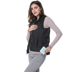 Qualità popolare personalizzato inverno autunno <span class=keywords><strong>verde</strong></span> <span class=keywords><strong>gilet</strong></span> riscaldato per le donne in poliestere - Product Image 4