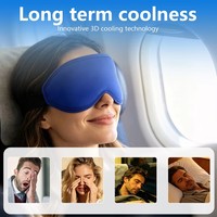 Masque oculaire 3D profilé chaud et froid en mousse à mémoire de forme souple, avec sangle réglable, occultant la lumière, pour le sommeil et les voyages, idéal pour la nuit