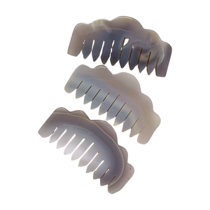 Peine de Masaje Profesional de Ágata Gris, Herramienta Gua <span class=keywords><strong>Sha</strong></span> para Relajación del Cuero Cabelludo y Terapia de Meridianos - Product Image 5