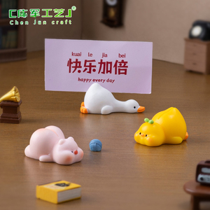 Weij Adorables petits cochons, canards, porte-panneaux Pippi, maison de poupée, accessoires décoratifs DIY, petits ornements pour voiture et table - Product Image 4