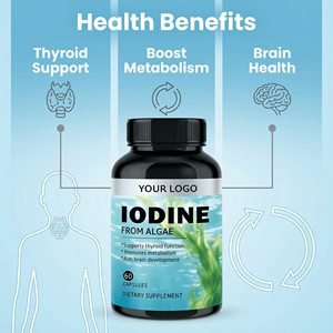 निजी लेबल वयस्क आयोडीन कैप्सूल (शैवाल स्रोत)-ओम/ओडम थायरॉयड और हड्डी स्वास्थ्य समर्थन 60 कैप आहार पूरक - Product Image 6