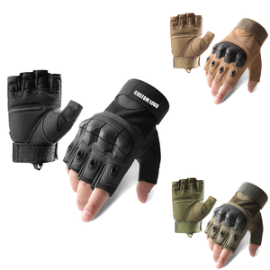 ถุงมือครึ่งนิ้วทางยุทธวิธีสีเขียว BK khaki ยางความแข็งแรงสูงทนต่อแรงกระแทกกันน้ำระบายอากาศได้ข้อมือยืดหยุ่น - Product Image 1