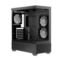 ABKO U30 BK Micro ATX Mid Tower Steel Gaming Case Pre-Installed Tempered Glass 3 RGB Fans Top 360mm Radiator Support USB 3.0