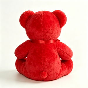 Oso de peluche rojo personalizado, oso de peluche rojo brillante, oso de peluche rojo clásico, oso de peluche rojo suave, oso de peluche rojo sentado - Product Image 2