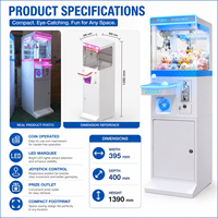 Machine à griffes à monnayeur pour attraper les peluches roses, machine d'arcade à grue avec LED pour centres commerciaux et équipement de divertissement