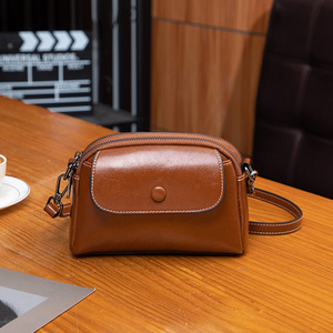 Preppy Lady New Mom Brown Fashion Portable Small <b>Square</b> Mini Cell Phone Bag Soft PU Single Strap Shoulder Crossbody Water - Product Image 2