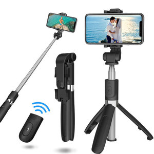 X626 télécommande sans fil téléphone portable monopode trépied noir Vlog Photo étendre petit mini <span class=keywords><strong>selfie</strong></span> bâton plié - Product Image 1