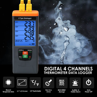 Thermomètre à thermocouple de type K à 4 canaux avec enregistrement des données à 48,000 points, exportation CSV et alarmes, impression IR flexible (OEM en option)