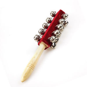 Instrumento de Percusión Orff al por Mayor, 21 Campanas, Sonajero de Madera con Campanas de Terciopelo Rojo para Niños - Product Image 4