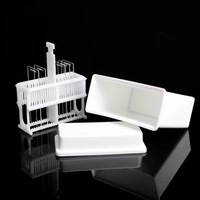 Kunststoff-Färbungszylinder & Gestell-Set (24/30 Teile) mit Glasobjektträgern Antigen-Rückgewinnungsbox