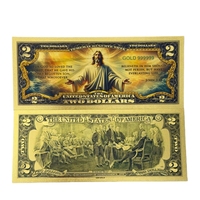Uang Kertas Yesus 7 Model Amerika 2026 Berlapis Emas 24K untuk Hadiah