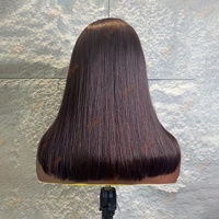 Perruque Frontale HD Glueless en Cheveux Humains Très Lisses, Bruts Vietnamiens, Cuticules Alignées, Pré-Épilées, Super Double Drawn