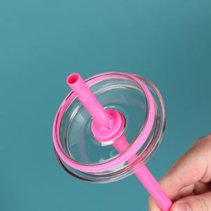 Wholesale 16oz Plastic Cup with Straw PS Material Ins Hot Selling Coffee Cup Portable Drinking Cup Custom Logo - Product Image 3