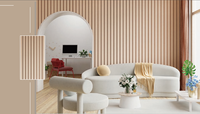 Panneau mural décoratif creux en WPC, classique, résistant à l'humidité et ignifuge, pour hôpital, hôtel, entrepôt, salle de sport, maison, salon