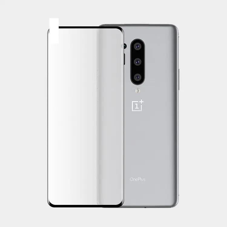 Full Coverage Bubble-free Anti-fingerprint 3d Curved Tempered Glass Screen Protector For Oneplus 8 8 Pro