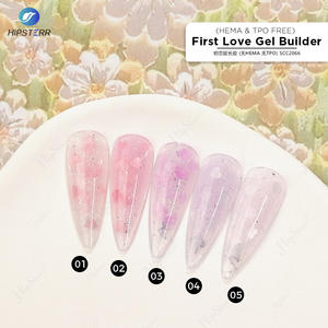 Gel Constructor de Uñas con Purpurina de Color HEMA y TPO FREE First Love, Gel Constructor de Uñas con Lentejuelas en Forma de Corazón en Tarro, Marca Privada Personalizada - Product Image 2