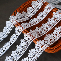 Dentelle élégante pour femmes avec broderie laiteuse, largeur personnalisée pour robes de mariée, rideaux, sous-vêtements, accessoires