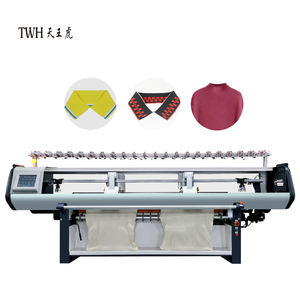 Kaus Polo bawah rusuk otomatis 18G, mesin rajut datar pembungkus ganda kerah Subroller 1 + 1 Industri Tiongkok baru - Product Image 1