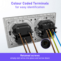 Prise murale Russie Europe Allemagne France Espagne Ukraine Turquie CE Simple Double Prise OEM ODM Interrupteurs muraux en PC mat Fabrication