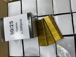 Agrafes en acier galvanisé à couronne étroite de type U, calibre 16 et 18, pour meubles et travaux du bois, clous Brad 1006 9025 pour la construction, agrafes en U - Product Image 1