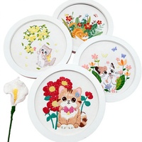 Set Kucing Calico Kartun Hewan Kit DIY Pemula Hiasan Gantung Ruang Tamu Buatan Tangan
