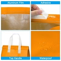 Sac de livraison de nourriture et de boissons essentiel pour la restauration, avec logo personnalisé, recyclable, pour café, thé, lait, boissons, pizza