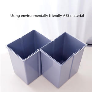 <span class=keywords><strong>Poubelle</strong></span> de compostage rectangulaire extractible <span class=keywords><strong>sous</strong></span> <span class=keywords><strong>évier</strong></span> pour cuisine, en PP écologique, capacité 20L, type induction, gris, usage intérieur - Product Image 4