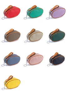 Porte-monnaie mini en cuir tendance personnalisé avec fermeture éclair, porte-clés, porte-cartes, petite pochette avec chaîne de clés, vente en gros - Product Image 6