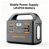 Station d'alimentation portable solaire LiFePO4 300W 192Wh avec MPPT, démarreur de batterie, port RV et allume-cigare - Onduleur à onde sinusoïdale pure