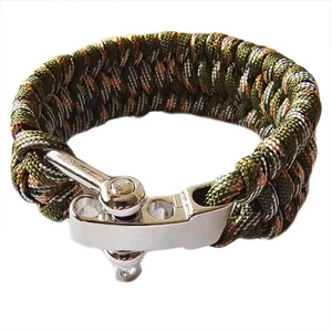 <span class=keywords><strong>Bracelet</strong></span> Paracord pour homme avec manille en D en acier inoxydable pour l'escalade et la <span class=keywords><strong>survie</strong></span> Accessoire pour activités <span class=keywords><strong>de</strong></span> plein air - Product Image 2