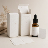 Ensemble d'huiles essentielles en marque blanche, boîte personnalisée en papier grainé, ensemble d'autocollants pour cartes, ensemble d'huiles essentielles entièrement personnalisé